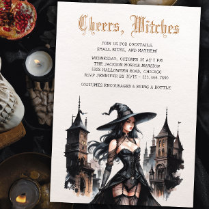 Invitación Alegres góticos delatan Chicas adultos Noche de Ha