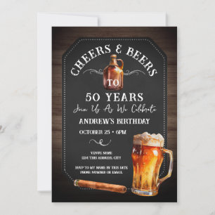 Invitación Alegres y cervezas 50 cumpleaños