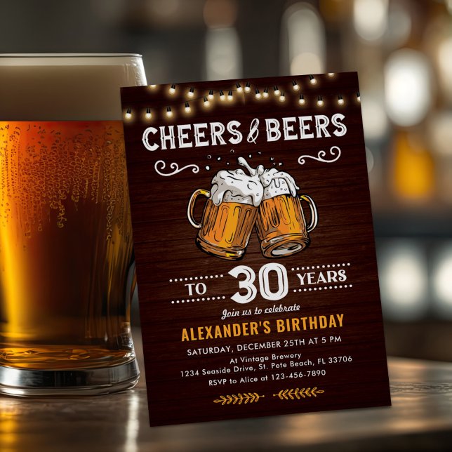 Invitación Alegres y cervezas sorpresa cumpleaños número 30 (Subido por el creador)