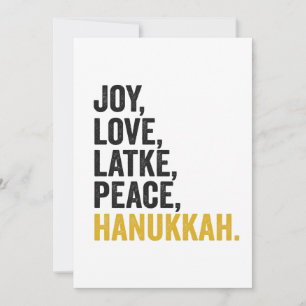 Invitación Alegría Amor Latkes Paz Janucá Divertido Judío