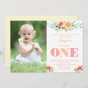 Invitación Alegría de amor divertida, Chica Primer cumpleaños