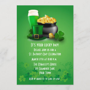 Invitación Alegría del Día de San Patricio