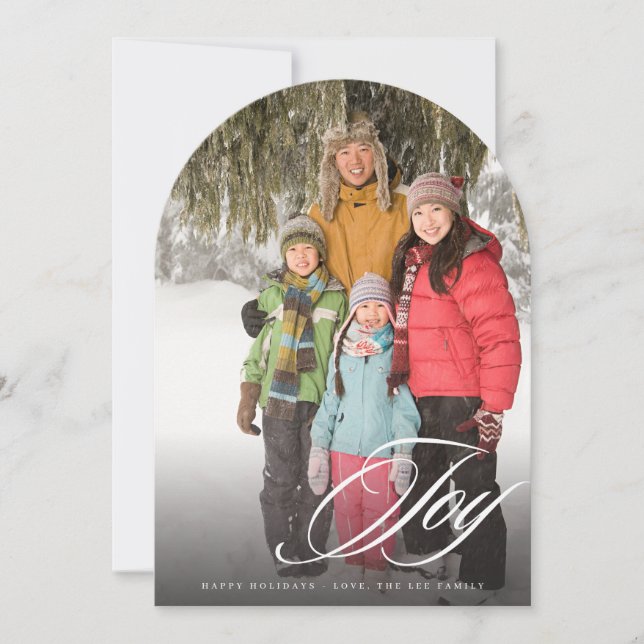 Invitación Alegría elegante arco Minimalista moderno (Anverso)