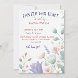 Invitación Alegría en Flor: Una Celebración de Pascua Pastel