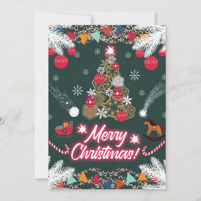 Invitación Alegría eterna de los Navidades (Anverso)