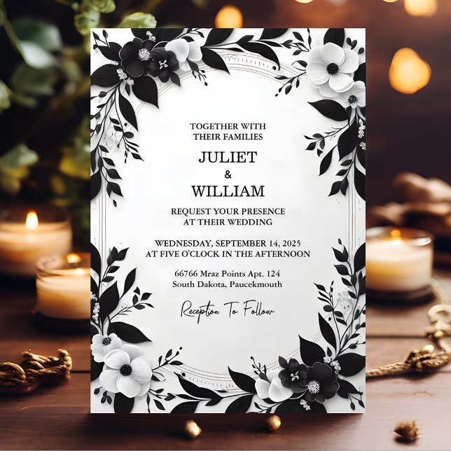 Invitación Alegría Floral Cute Rope Estamos Amarrando Al Boda (Subido por el creador)
