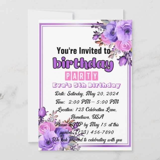 Invitación Alegría inolvidable: ¡Cartas de cumpleaños para ni (Anverso)