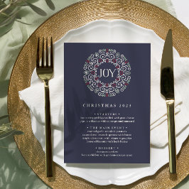 Invitación Alegría | Menú de cena de Navidades Personalizados