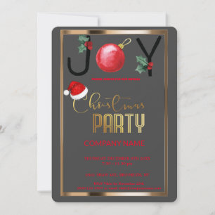 Invitación Alegría Moderna Corporativa, Decoración Navideña V