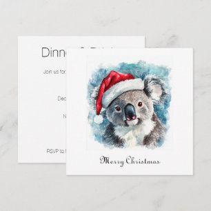 Invitación Alegría Navideña Australiana, Koala personalizado