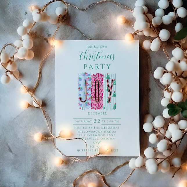 Invitación Alegría Navideña Colorida (Subido por el creador)