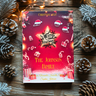 Invitación Alegría Navideña Roja y Blanca Festiva Personaliza