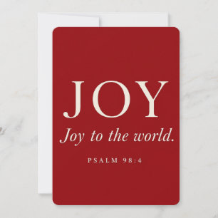 Invitación ALEGRÍA Salmo 98:4 Regalo de Navidad