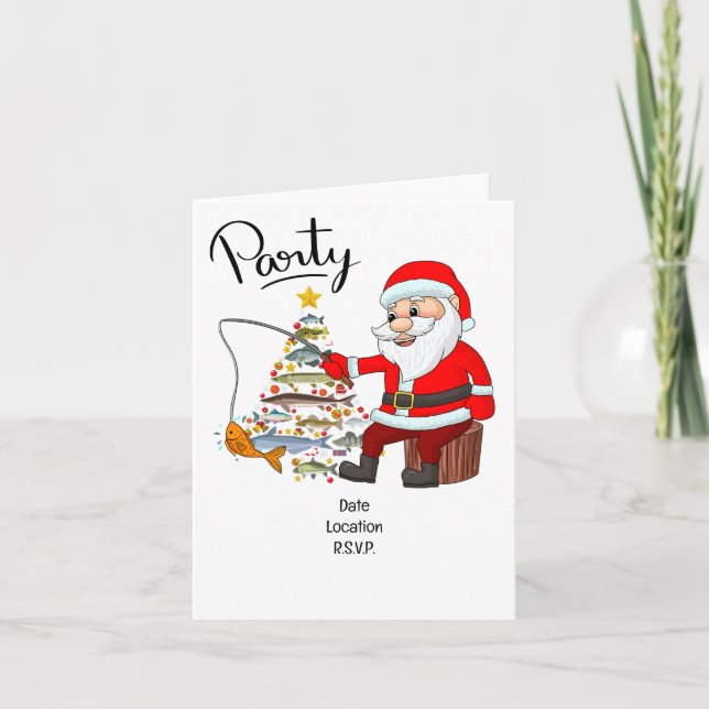 Invitación ¡Alegría Santa por los aficionados a la pesca de N (Anverso)