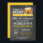 Invitación Alegría sorpresa y cerveza 50 cumpleaños invitació<br><div class="desc">Sorpresa Cheers and Beers 50th Birthday Invitation Card. Cumpleaños de adultos.Amarillo. 16a 18a 21a 30a 40a 50a 60a 70a 80a 90a 100a. Cualquier edad.
Para más personalización,  haga clic en el botón "Personalizar" y utilice nuestra herramienta de diseño para modificar esta plantilla.</div>