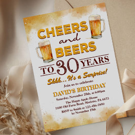 Invitación Alegría sorpresa y fiesta de cumpleaños de cerveza
