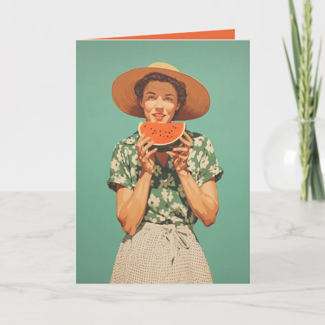 Invitación Alegría veraniega con sandía (Anverso)