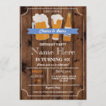 Invitación Alegría y cerveza BBQ Fiesta de cumpleaños CUALQUI<br><div class="desc">Animación rústica y fiesta de cumpleaños de cervezas invitan al diseño. Perfecto para cualquier fiesta de cumpleaños. SIMPLEMENTE CAMBIE EL TEXTO PARA QUE SE ADAPTE A SU FIESTA. Se incluye copia de seguridad</div>