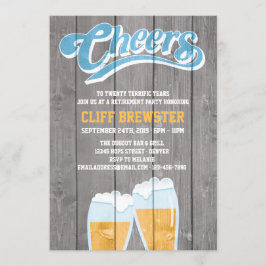 Invitación Alegría y cerveza del Fiesta de Jubilación con mad