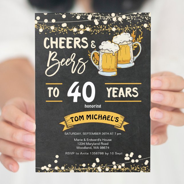 Invitación Alegría y cumpleaños de las cervezas en el tablero (Subido por el creador)