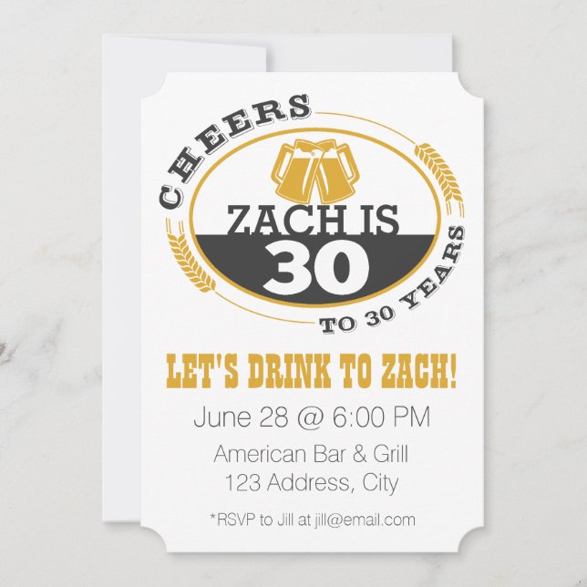 Invitación Alegrías a 30 años (Anverso)