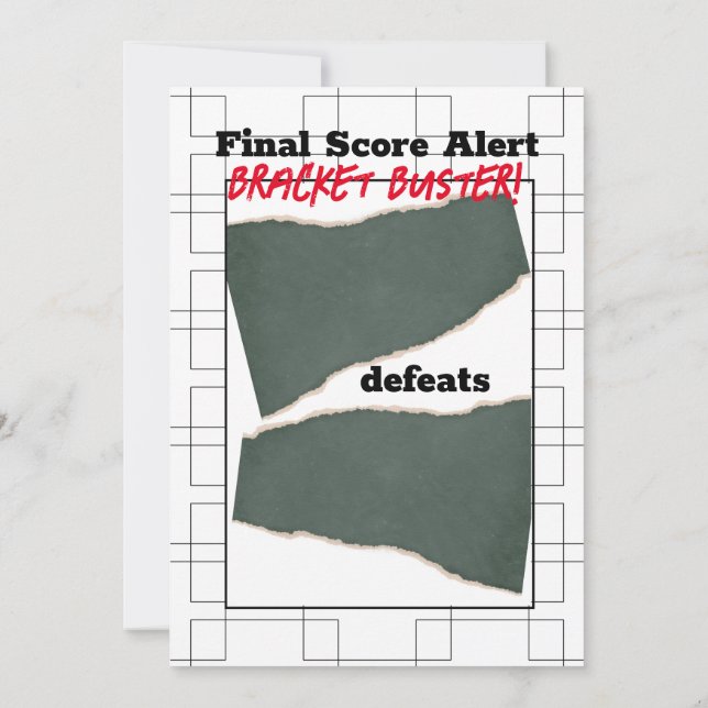 Invitación Alerta de puntuación final del tablero de croqueta (Reverso)