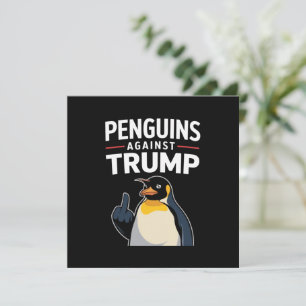 Invitación Aletas de pingüino arriba resisten pingüinos contr