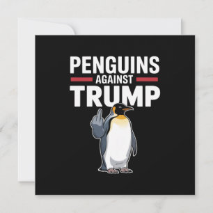 Invitación Aletas de pingüino arriba resisten pingüinos contr