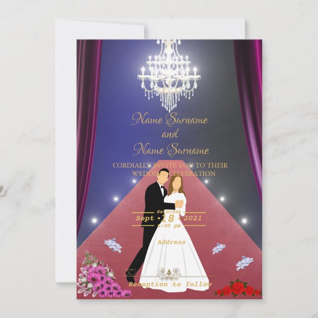 Invitación Alfombra roja (Anverso)