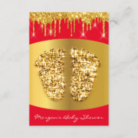 Alfombra roja Chica de pies de Baby Shower real or