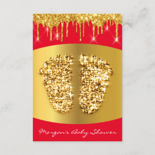 Invitación Alfombra roja Chica de pies de Baby Shower real or