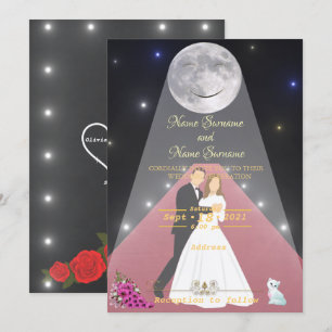 Invitación Alfombra roja en luna