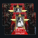 Invitación Alfombra Roja Estrellas Doradas de Hollywood Fiest<br><div class="desc">personalizar para cualquier evento</div>