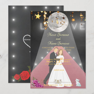 Invitación Alfombra roja-luz de luna