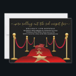 Invitación Alfombra roja temática Fiesta con Relieve metaliza<br><div class="desc">La invitación perfecta para tu evento de regala. Vea la colección de alfombras rojas en mi tienda para ver artículos que coincidan con su celebración.</div>