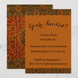 Invitación Alfombra tapiz de William Morris