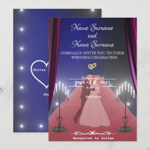Invitación Alfombras rojas con velas
