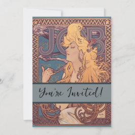 Invitación Alfonse Mucha Job Art Nouveau