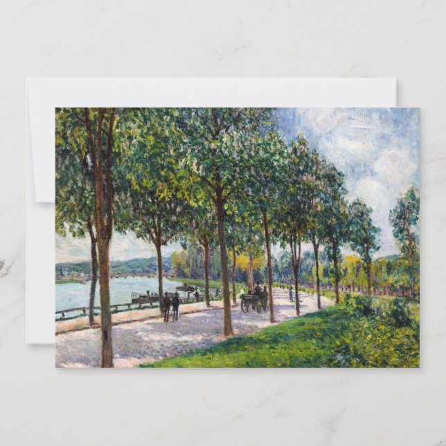 Invitación Alfred Sisley - Allee de los castaños (Anverso)