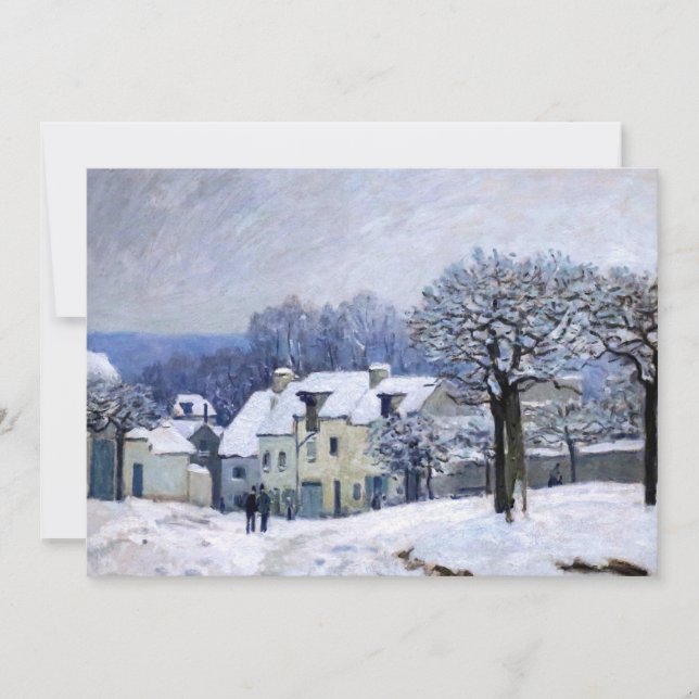 Invitación Alfred Sisley - Place Chenil en Marly, efecto de n (Anverso)