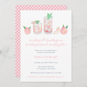 Invitación Algo antiguo, nuevo, prestado azul Peach Tea Showe