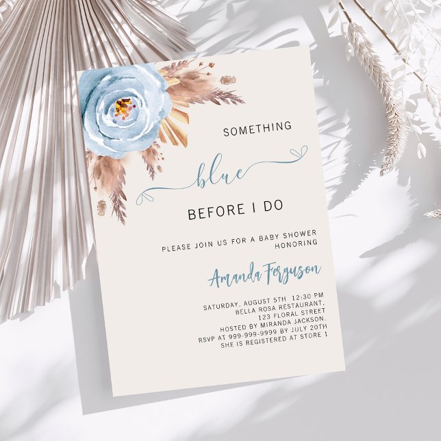 Invitación Algo azul antes de boho Bridal Shower (Subido por el creador)