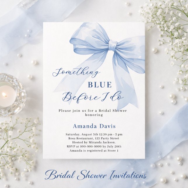 Invitación Algo azul antes de doblar ducha de novia (Subido por el creador)
