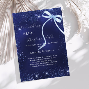 Invitación Algo azul antes de doblar ducha de novia