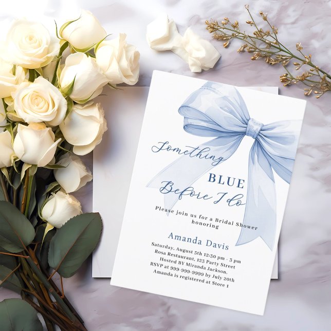 Invitación Algo azul antes de doblar ducha de novia (Subido por el creador)