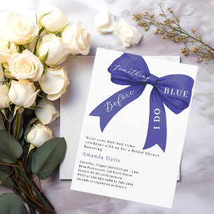 Invitación Algo azul antes de doblar ducha de novia