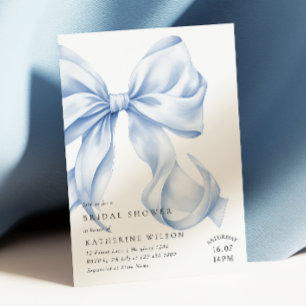 Invitación Algo Azul antes de doblar la ducha de novia