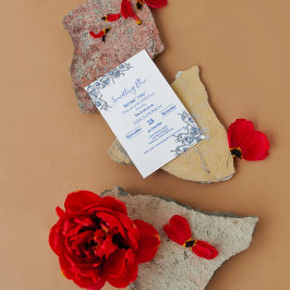 Invitación Algo azul antes de ducharme de novia