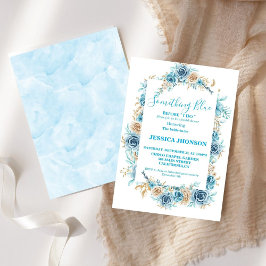 Invitación Algo azul antes de ducharme de novia