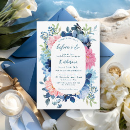 Invitación Algo azul antes de ducharme de novia